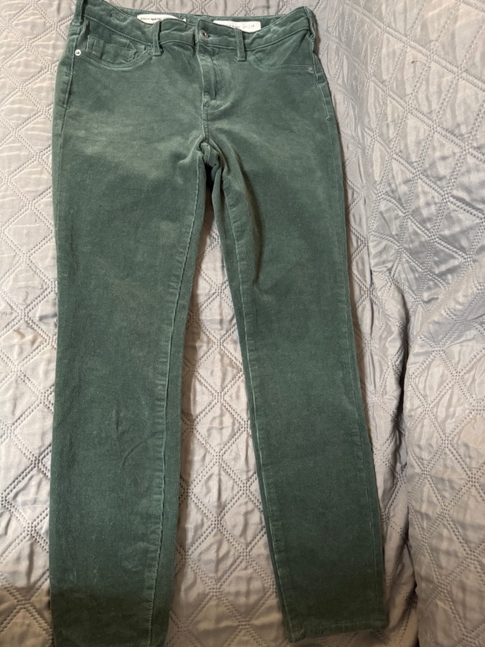 Anthropologie Forest Green Skinny Corduroy Jeans